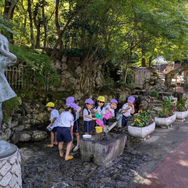 園庭で川遊び

まだまだ暑い日が続いていますが、朝から子どもたちは園内を流れる川に入って遊んでいます。
カエルやアメンボ、トンボたちも見つけました。
そばでは鯉が気持ちよさそうに泳いでいました。

#永観堂幼稚園
#永観堂
#園庭
#自然
#川遊び